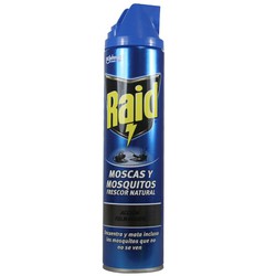 Spray insecticide Raid 600ml mouches et moustiques