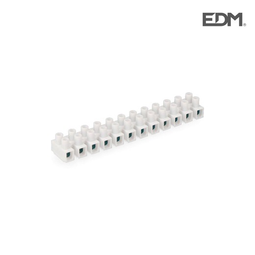 Regleta conexion 10 mm. Blanca envasada edm