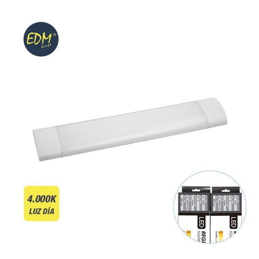 Regleta electronica led 25w 61cm 4.000k luz dia 2200 lumens edm