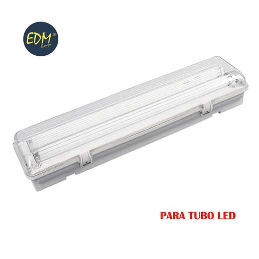 Regleta estanca para 2 tubos led de 18w (eq 2x36w) 125cm ip44 - edm