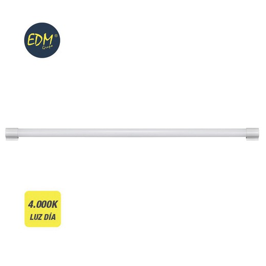 tira led com tubo 1x18w t8 4.000k luz diurna 1800 lumens edm