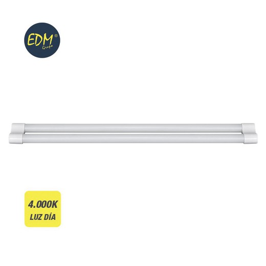 regleta led con tubos 2x18w t8 4.000k luz dia 3400 lumens edm