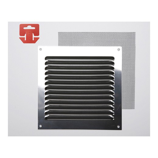 Grille w / mosq en acier inoxydable 150x150mm (g)