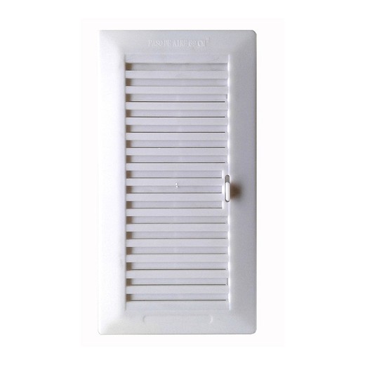 Grille encastrée réglable 13,3x26 + cadre abs blanc (g)