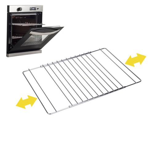 Rejilla para horno cromada extensible 38.5cm hasta 55cmx31.5cm