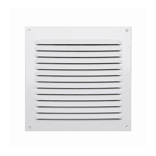 Grille sans bord aluminium 0.6 laqué blanc 150x150mm