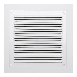 Rejilla s/borde alum 0.6 blanco lacado 170x170mm