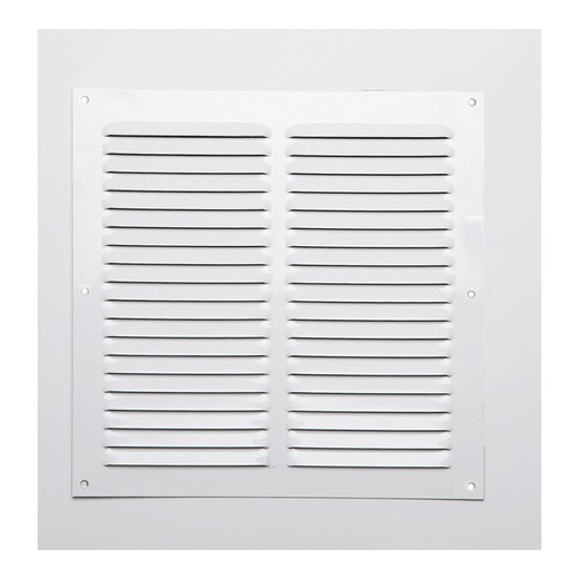 Grille sans bord aluminium 0.6 laqué blanc 200x200mm