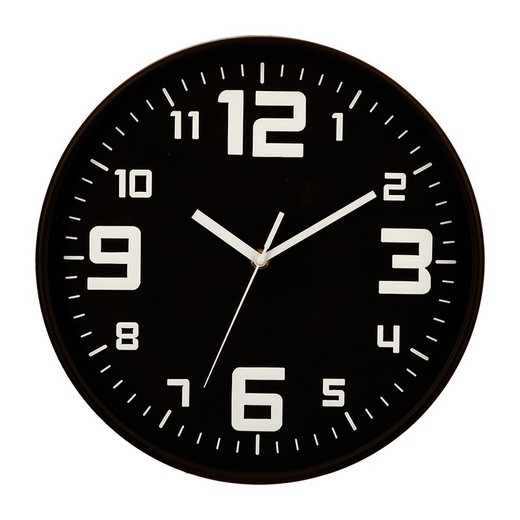 Relógio preto ø30cm