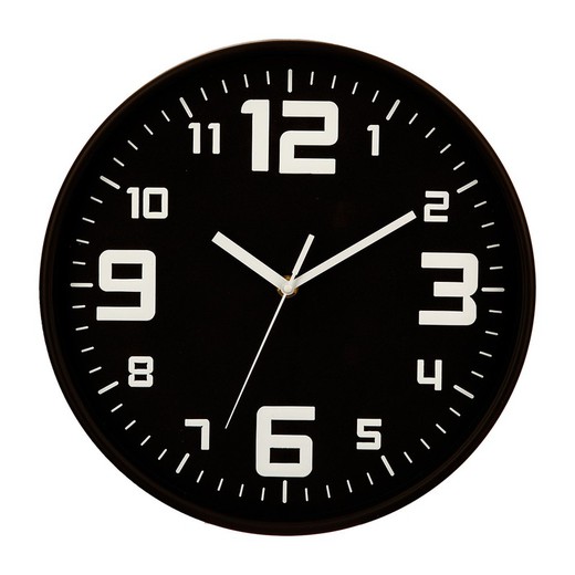 Horloge noire ø30cm