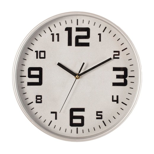 Horloge couleur argent ø30cm