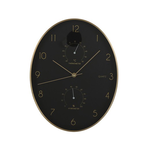 Reloj de pared andy color negro-dorado ø 35x4.5 cm