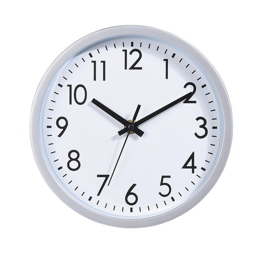 Relógio de parede redondo com fundo branco ø20cm x3,8cm