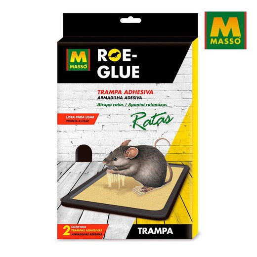Roe-glue trampa adhesiva ratas 2 uni. Massó