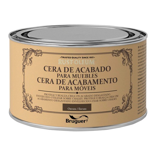 Rust-oleum chalky finish cera para muebles oscura 0,4l 5397502 bruguer