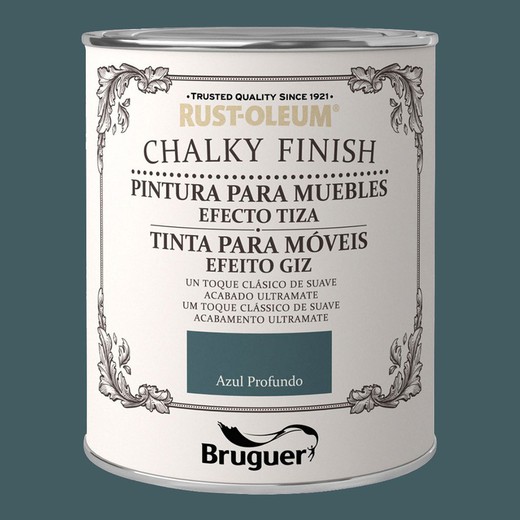 Rust-oleum chalky finish muebles azul profundo 0,75l 5397530 bruguer