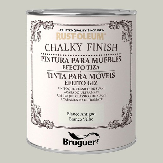 Rust-oleum chalky finish muebles blanco antiguo 0,75l 5397509 bruguer