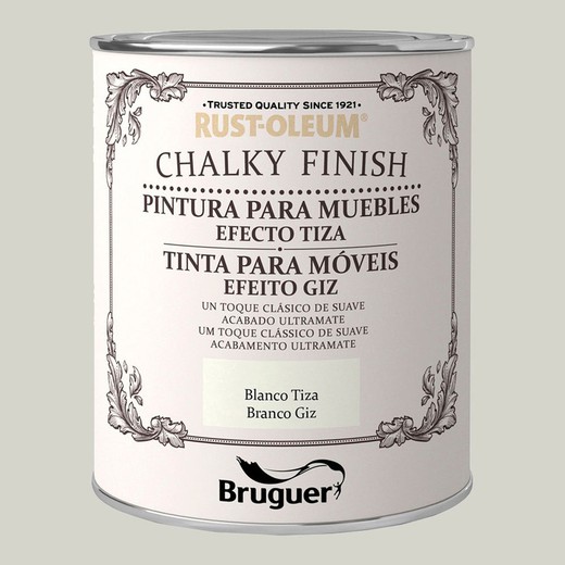 Rust-oleum chalky finish muebles blanco tiza 0,75l 5397506 bruguer