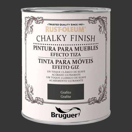 Rust-oleum chalky finish muebles grafito 0,75l 5397533 bruguer