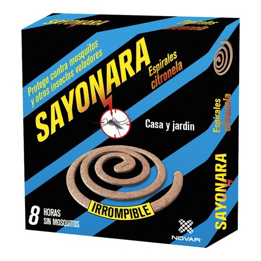 Citronela espiral anti-mosquito Sayonara 10 unidades