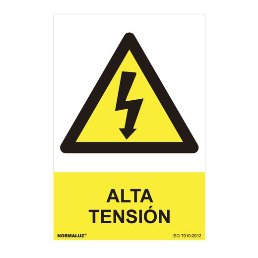 Panneau de danger "Haute Tension" (Pvc 0,7mm) 30x40cm