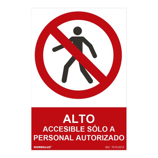 Placa Proibida "Alto Acesso Somente a Pessoal Autorizado" (Pvc 0,7mm) 30x40cm