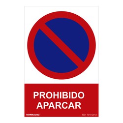 Placa Proibida "Proibido Estacionar" (Pvc 0,7mm) 30x40cm