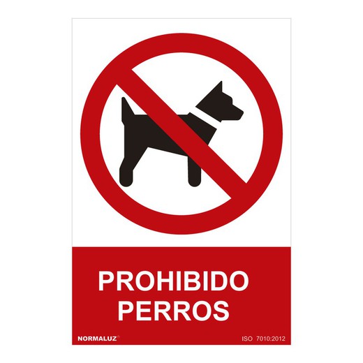 Panneau Interdit "Chiens Interdits" (Pvc 0,7mm) 30x40cm