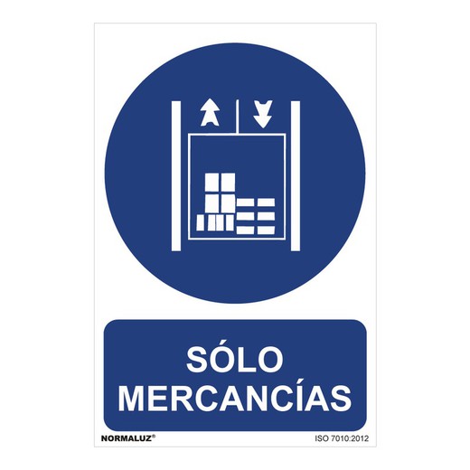 Placa de Uso Obrigatório "Só Mercadorias" (Pvc 0,7mm) 30x40cm