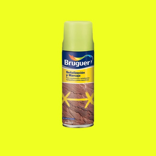 Marcação de spray amarelo e marcação de 0,5l bruguer