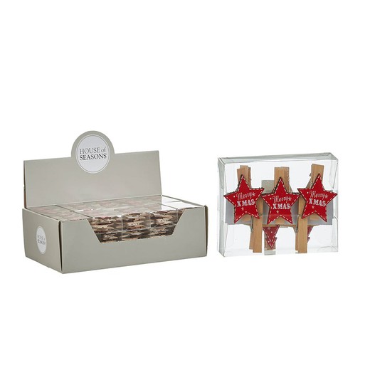 lot de 10 pinces de Noël modèles assortis