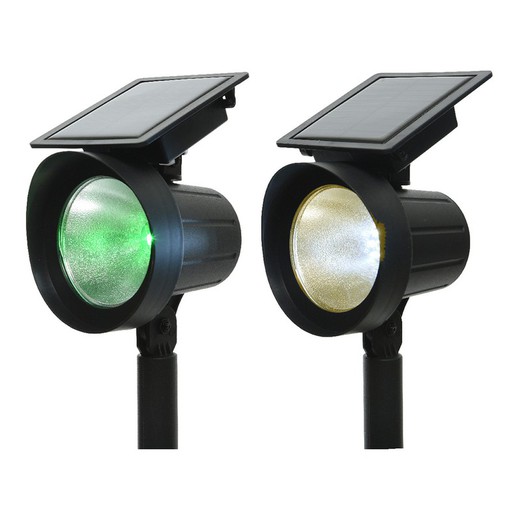 Set 2 piquets projecteur solaire led 25 lumens vert et 3200k