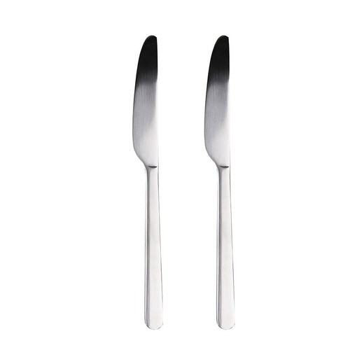 Set 2 Unid. Cuchillo Acero Inox. Reciclado Brillo Earth Sg7779 San Ignacio