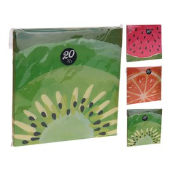 Conjunto de 20 guardanapos de papel em modelos variados de 33x33cm