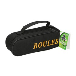 Lot de 3 boules de pétanque en métal avec étui de transport