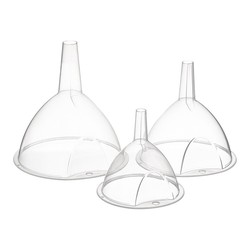 Set 3 Embudos De Plastico Transparente
