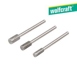 Set 3 muelas de diamante cilíndricas 5987000 wolfcraft