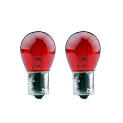 Lot de 2 ampoules voiture 12v 21w bau 15 s ambre 1 pôle