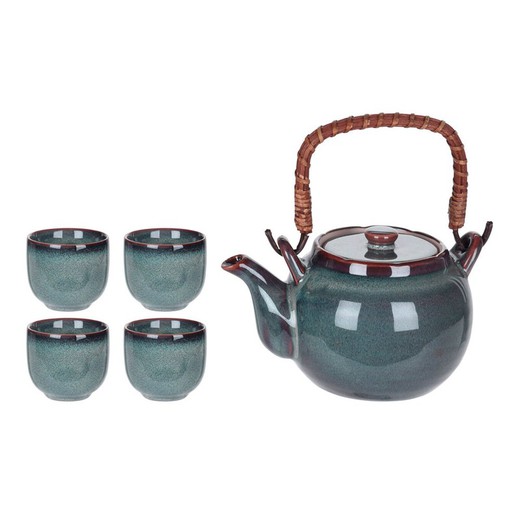 Set tetera ceramica con 4 tazas