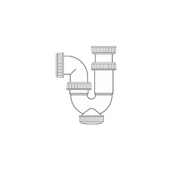 Sifão curvo extensível - 1 "1/2" - sem válvula