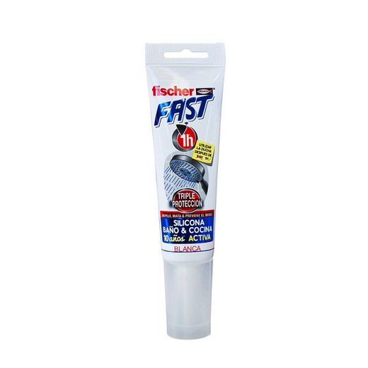 Fischer 80ml de silicone branco rápido