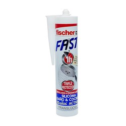 Silicone rapide translucide fischer 280ml