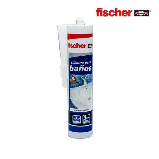 Silicona sanitarios blanca 300 ml 20818 fischer