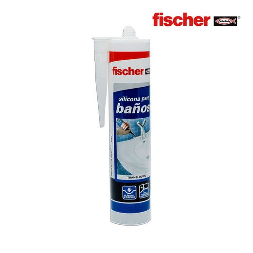 Silicona sanitarios transparente 300 ml 20819 fischer