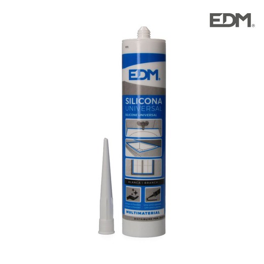 Silicona universal blanca edm acida antimoho 280ml l-061219