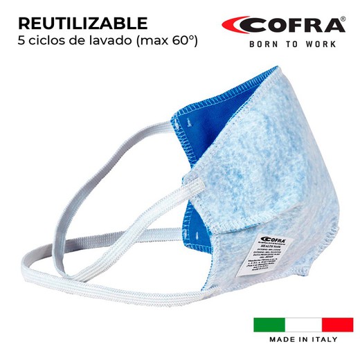 S.de. Masque semi-facial réutilisable Masque de santé cofra 100 % polyester