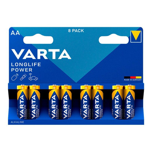 S.of. Pila varta long life power aa - lr06 (blister 8 unid) ø14,5x50,5mm