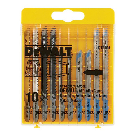 S.of. Set 10 hojas sierra madera y metal dt2294-qz dewalt