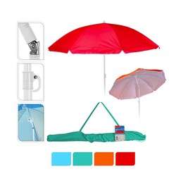 Parasol de Plage Ø160cm Couleurs Assorties Avec Housse