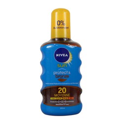 Nivea sun factor 20 spray de óleo solar protege e hidrata 200ml nivea